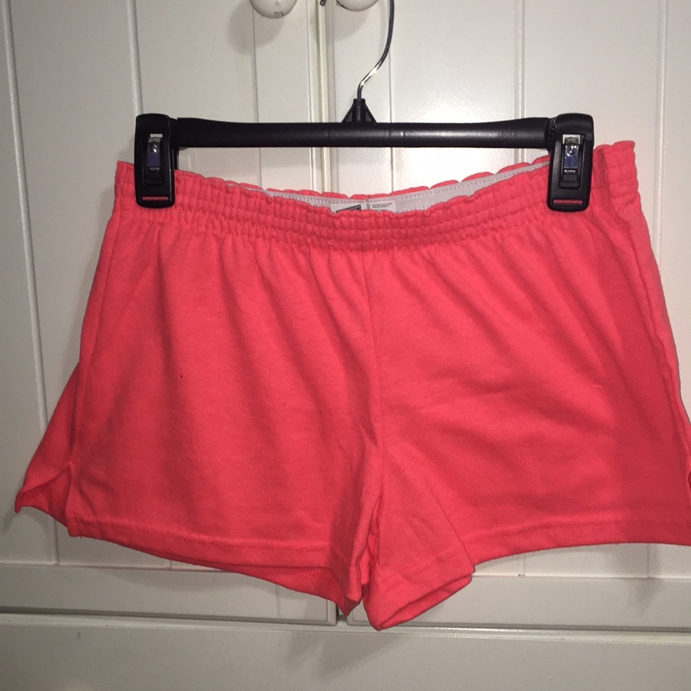 SOFFE Low Rise Cheer/Athletic Shorts in Hot Pink